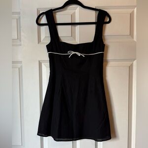 Peppermayo Black Dress with Cream Bow